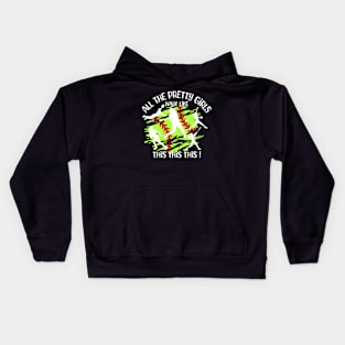 All the pretty girls like green Kids Hoodie